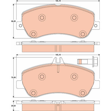 GDB1798 Bremsbelagsatz, Scheibenbremse