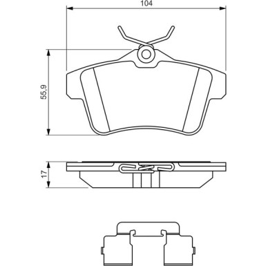 BOSCH | Bremsbelagsatz, Scheibenbremse | 0 986 494 640