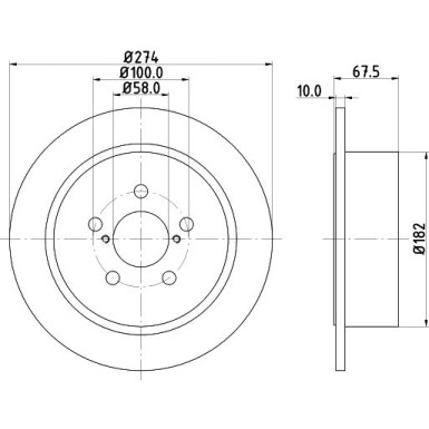 Hella | Bremsscheibe | 8DD 355 114-641