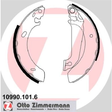 Zimmermann | Bremsbackensatz | 10990.101.6