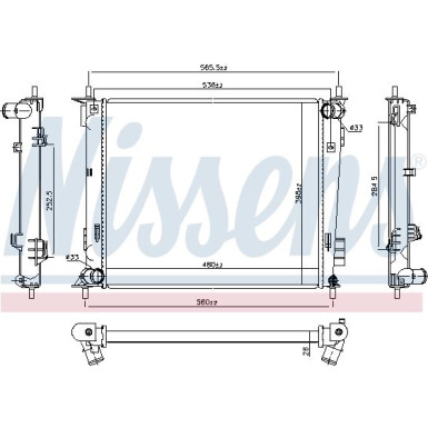 Nissens | Kühler, Motorkühlung | 66791