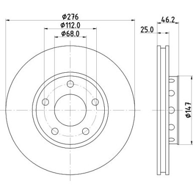 Hella | Bremsscheibe | 8DD 355 101-361