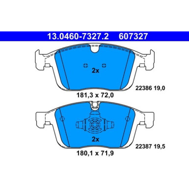 13.0460-7327.2 Bremsbelagsatz, Scheibenbremse