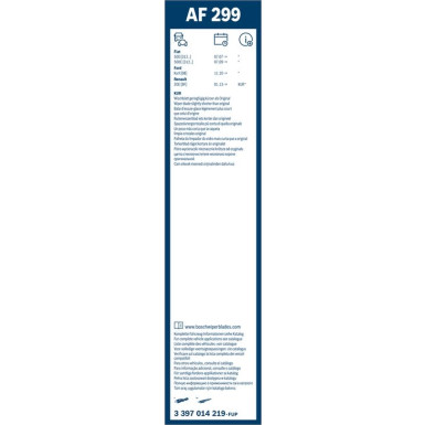 BOSCH AF 299 Scheibenwischer Aerofit 3 397 014 219