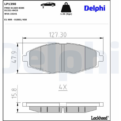 LP1390 Bremsbelagsatz, Scheibenfeststellbremse