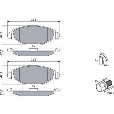 0 986 494 039 Bremsbelagsatz, Scheibenbremse
