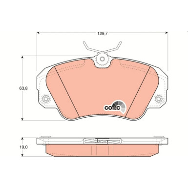 TRW Bremsbelagsatz, Scheibenbremse COTEC GDB957