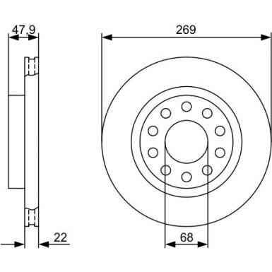 BOSCH | Bremsscheibe | 0 986 479 366