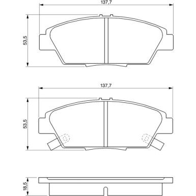 BOSCH Bremsbelagsatz, Scheibenbremse 0 986 424 289