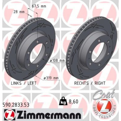 590.2833.53 Bremsscheibe BLACK Z