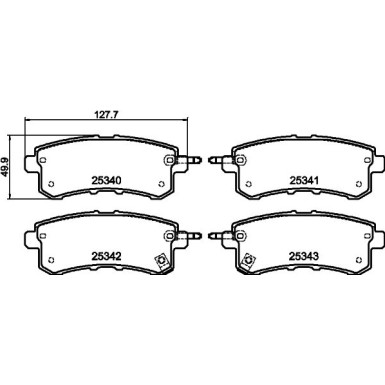 8DB 355 019-541 Bremsbelagsatz, Scheibenbremse