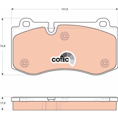 TRW Bremsbelagsatz, Scheibenbremse COTEC GDB1667