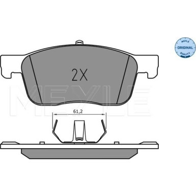 Meyle Bremsbelagsatz, Scheibenbremse MEYLE-ORIGINAL: True to OE 025 225 9417