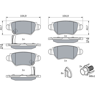 0 986 494 014 Bremsbelagsatz, Scheibenbremse