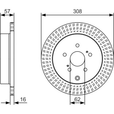 BOSCH | Bremsscheibe | 0 986 479 T16