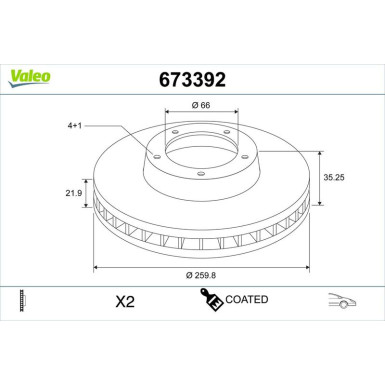 Valeo | Bremsscheibe | 673392