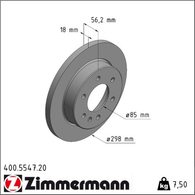 Zimmermann Bremsscheibe Coat Z 400.5547.20