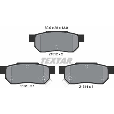 2131201 Bremsbelagsatz, Scheibenbremse