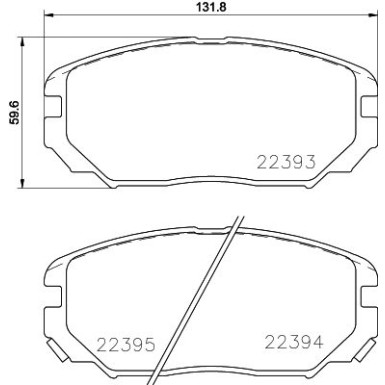 Hella | Bremsbelagsatz, Scheibenbremse | 8DB 355 024-891