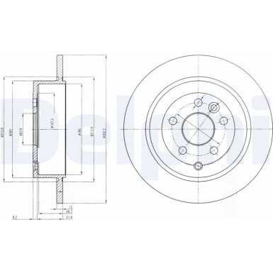 Delphi | Bremsscheibe | BG4124C