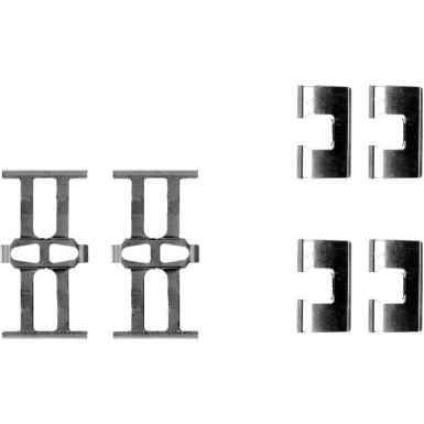 Hella | Zubehörsatz, Scheibenbremsbelag | 8DZ 355 202-321
