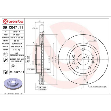 Brembo | Bremsscheibe | 09.C047.11