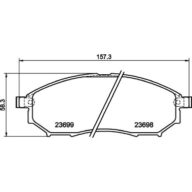 8DB 355 021-101 Bremsbelagsatz, Scheibenbremse