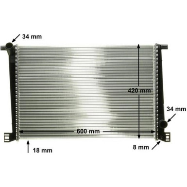 Mahle | Kühler, Motorkühlung | CR 1123 000P