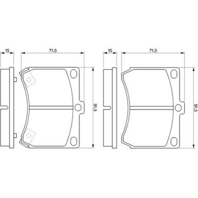 0 986 460 974 Bremsbelagsatz, Scheibenbremse