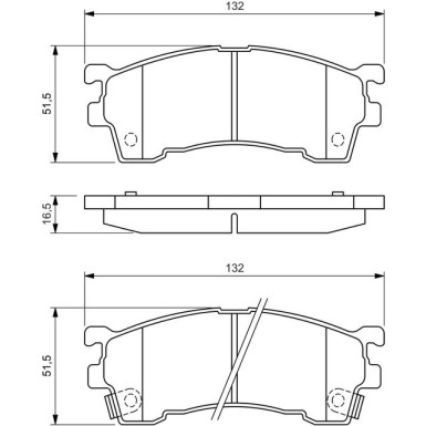 BOSCH Bremsbelagsatz, Scheibenbremse 0 986 460 975