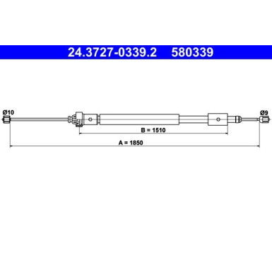 24.3727-0339.2 Seilzug, Feststellbremse