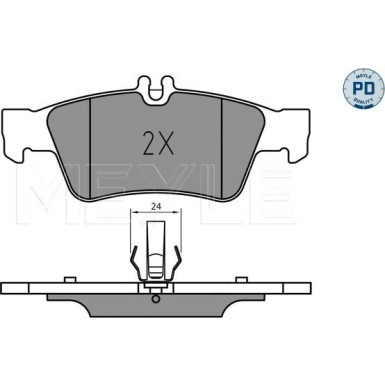 Meyle Bremsbelagsatz, Scheibenbremse MEYLE-PD: Advanced performance and design 025 233 3516/PD