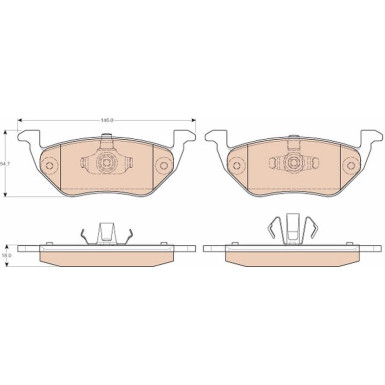 GDB1754 Bremsbelagsatz, Scheibenbremse GDB1754 Bremsbelagsatz, Scheibenbremse