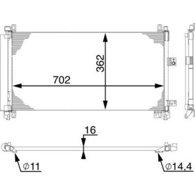Mahle | Kondensator, Klimaanlage | AC 597 000S