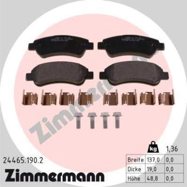 24465.190.2 Bremsbelagsatz, Scheibenbremse