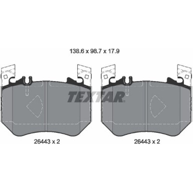 2644301 Bremsbelagsatz, Scheibenbremse