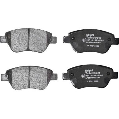 Delphi | Bremsbelagsatz, Scheibenbremse | LP1899