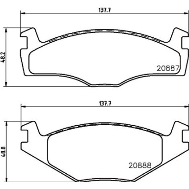 Hella | Bremsbelagsatz, Scheibenbremse | 8DB 355 006-381