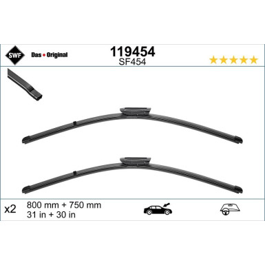 SWF Wischblatt Scheibenwischer DAS ORIGINAL SET 119454