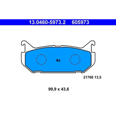 13.0460-5973.2 Bremsbelagsatz, Scheibenbremse