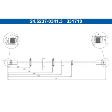 ATE | Bremsschlauch | 24.5237-0341.3