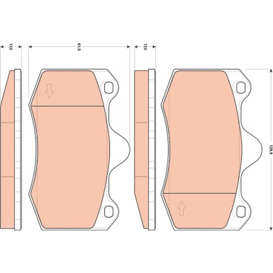 GDB1852 Bremsbelagsatz, Scheibenbremse