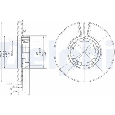 Delphi | Bremsscheibe | BG3245