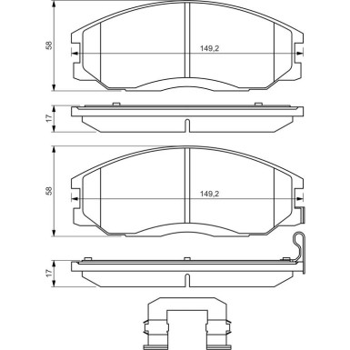 0 986 494 650 Bremsbelagsatz, Scheibenbremse