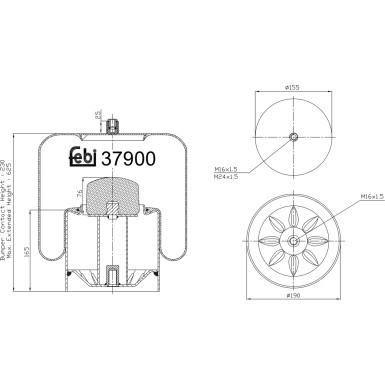 FEBI BILSTEIN 37900 Federbalg, Luftfederung