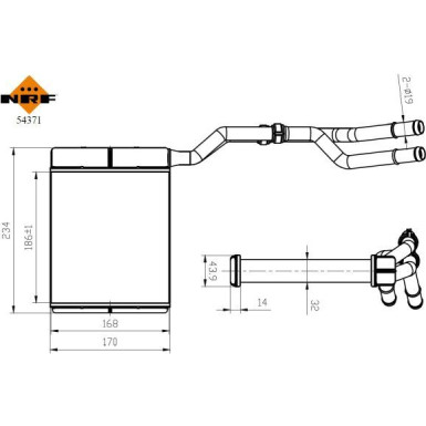 54371 Wärmetauscher, Innenraumheizung