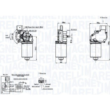 Magneti Marelli | Wischermotor | 064046206010