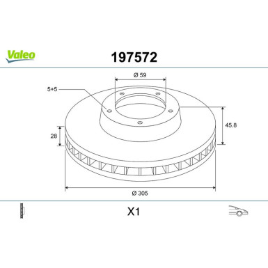 Valeo | Bremsscheibe | 197572