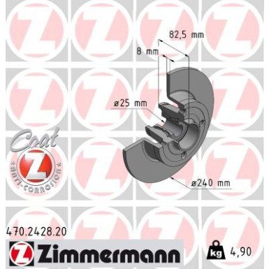Zimmermann Bremsscheibe Coat Z 470.2428.20