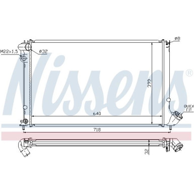 Nissens | Kühler, Motorkühlung | 63733